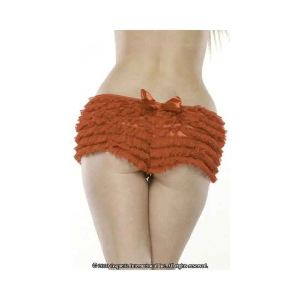 Ruffle Shorts W/Back Bow Red O/S