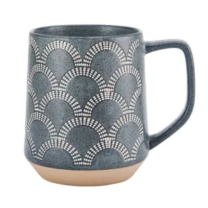 Scalloped Blue Mug