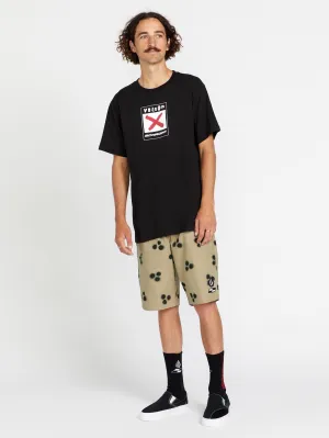 Schroff X Volcom Elastic Waist Shorts - Khaki