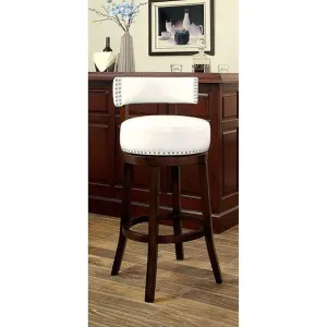 SHIRLEY Dark Oak/White 29" Bar Stool