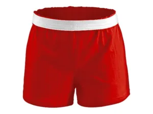 Soffe Women's Red Elastic Waistband Lounge Gym Shorts