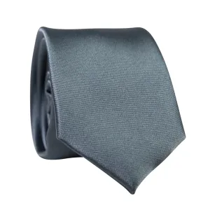 Solid Gray Satin Tie