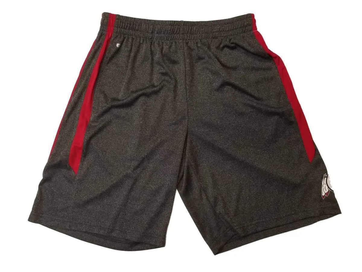 Utah Utes Colosseum Gray & Red Athletic Drawstring Shorts with Pockets (L)