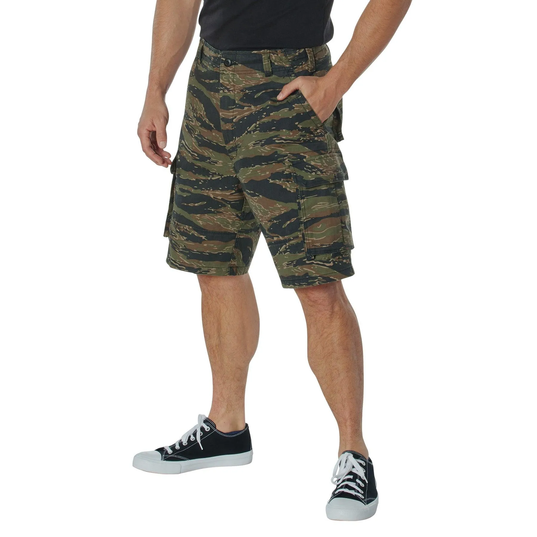 Vintage Camo Paratrooper Cargo Shorts