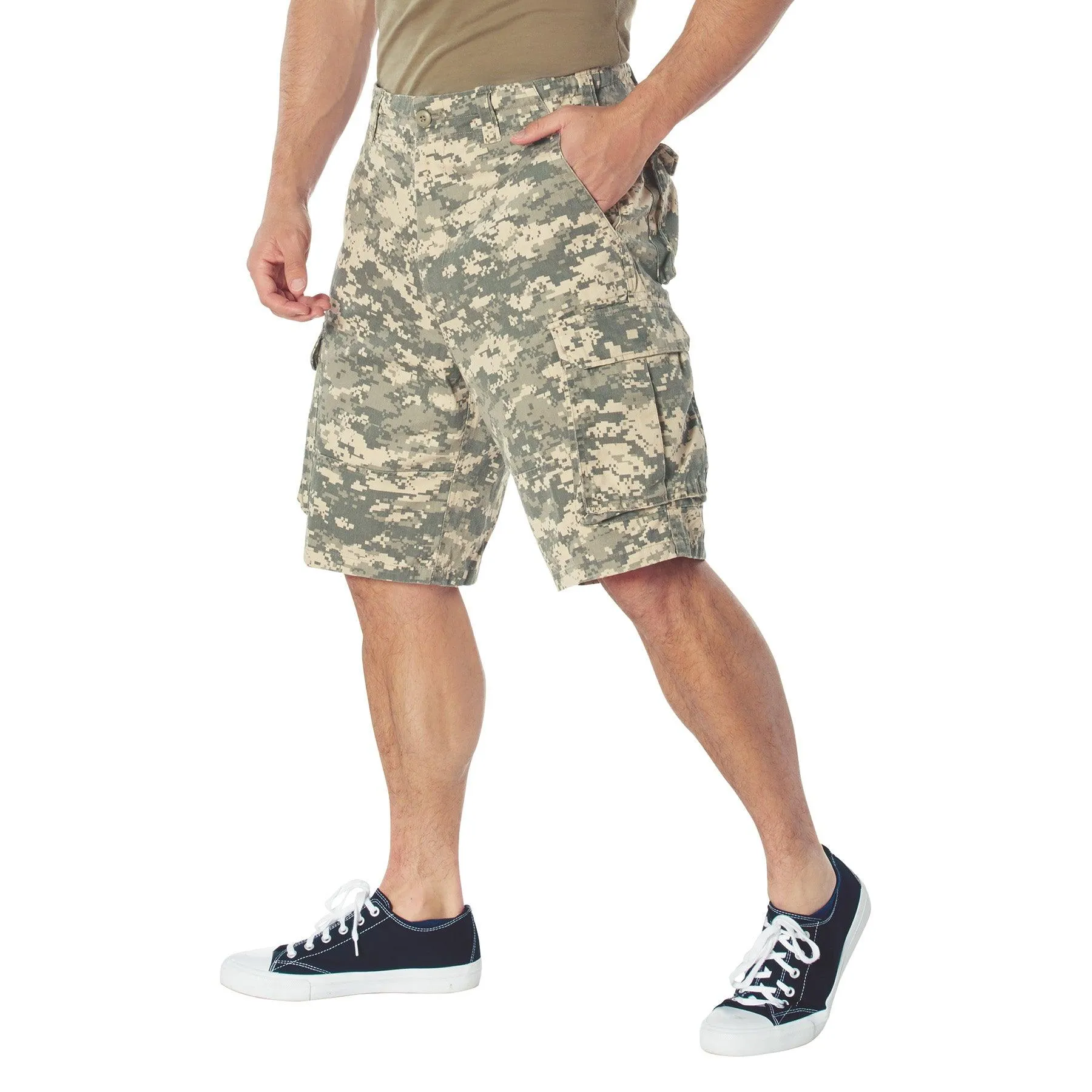 Vintage Camo Paratrooper Cargo Shorts