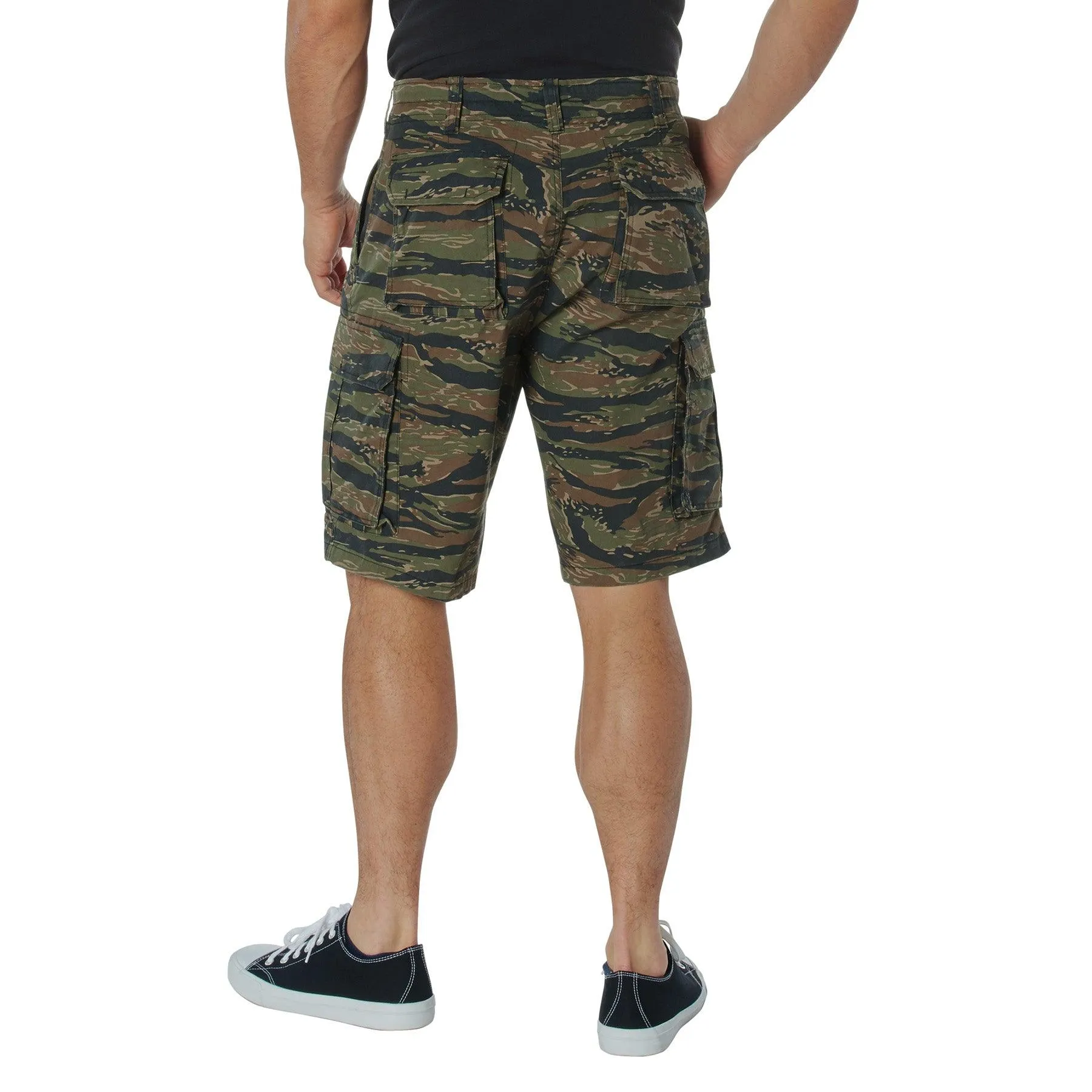 Vintage Camo Paratrooper Cargo Shorts