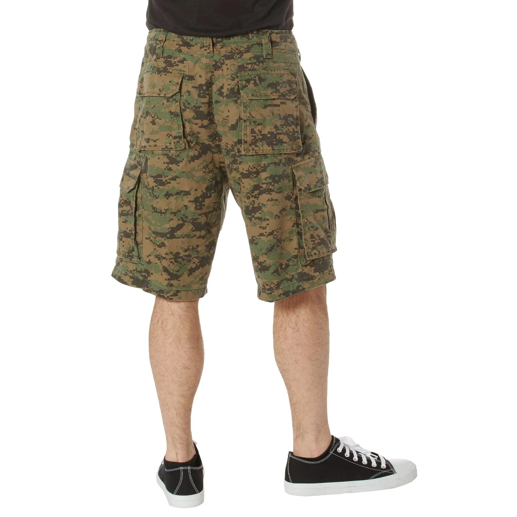 Vintage Camo Paratrooper Cargo Shorts