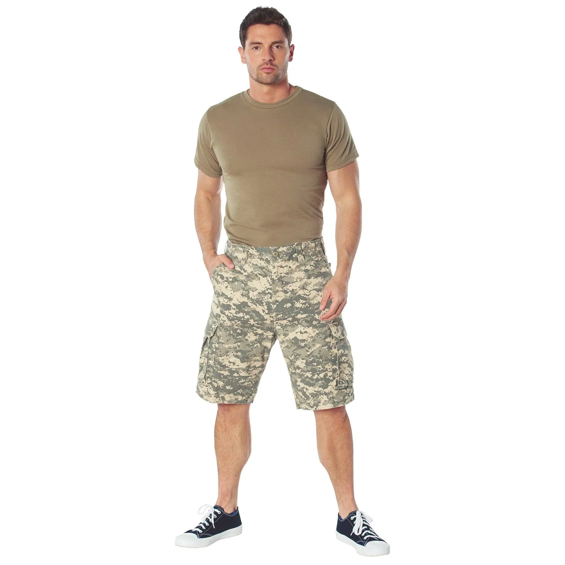 Vintage Camo Paratrooper Cargo Shorts