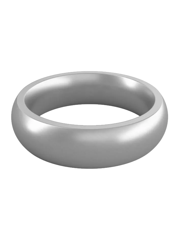 Women's Metallic Classic Silicone Ring